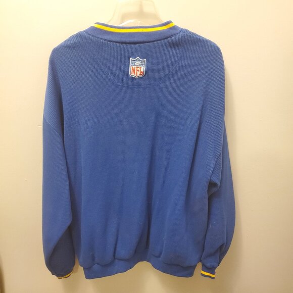 Authentic Vintage L.A. RAMS NFL Pro Line Men's Large Pullover, Waffle Weave - Picture 3 of 3